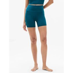New Athleta S Salutation Stash High Rise 5" Short Coastal Teal Small
